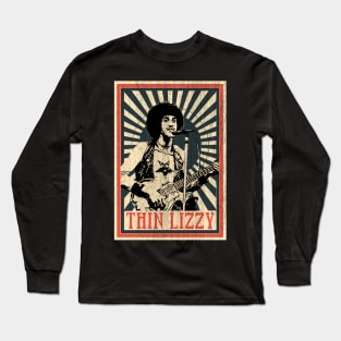 Vintage Poster Thin Lizzy 1977s Long Sleeve T-Shirt